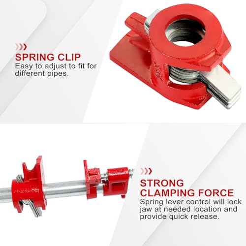 FLKQC 4 Pack Wood Gluing Pipe Clamp Fixture for 3/4 Inch Pipe - size: 3/4"