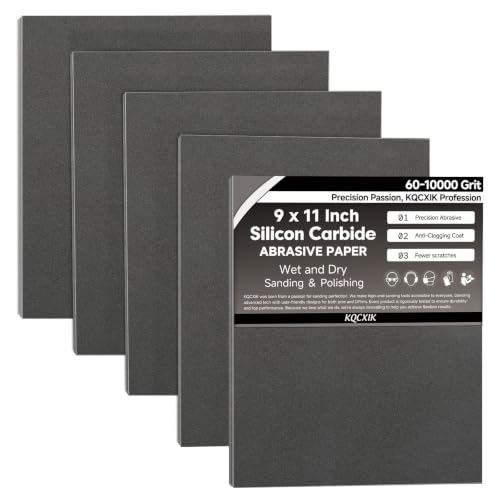 12-Sheet Premium 800 Grit Wet Dry Sandpaper, 9 x 11 Inch - style: 800Grit