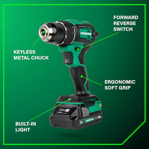 Metabo HPT 18V MultiVolt Cordless Brushless Driver Drill Kit, DS18DEX