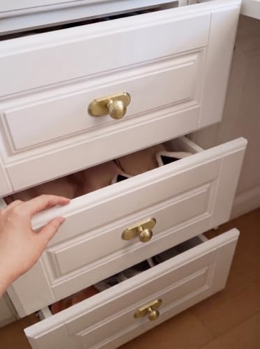 6Pack Champagne Bronze Cabinet Knobs with Backplate Drawer knobs - color: Champagne Bronze, style: Orbit Rim