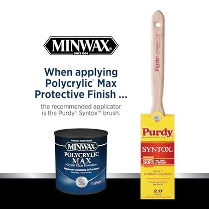 Minwax Polycrylic Max, Satin, Clear, 1 Quart, 611115555 - size: 1 Quart