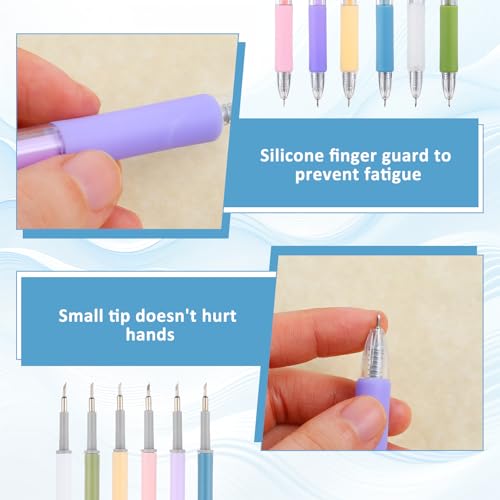 6 Pcs Knife Pen Craft Cutting Tools, Retractable Carving Knife Pen
