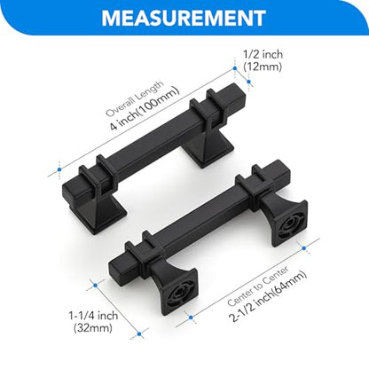 HOME EDIT Matte Black Pulls Cabinet Handles 2-1/2 Inch 10 Pack - color: Matt Black, size: 2-1/2 In Hole Center