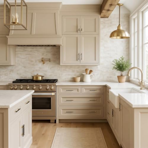 Goldenwarm Black and Gold Cabinet Pulls 5" Brass and Black Cabinet Pulls - color: Black & Matte Gold, size: 5 Inch Hole Centers