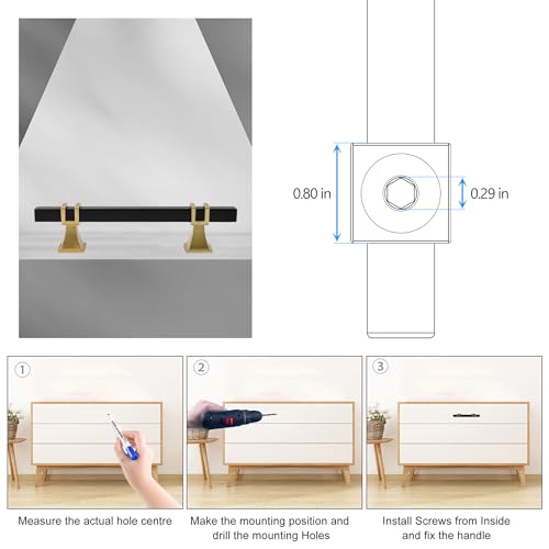 Cabinet Pulls Matte Black and Gold Cabinet Handles, 10 Pack 3-3/4 Inch Kitchen Door Cupboard Wardrobe Drawer Handles, Cabinet Hardware Bar Drawer Pulls, 96mm Hole Centers - color: Black and Gold, size: 3-3/4 inch Hole Centers Pull