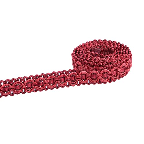 10 Yard 0.7 Inch Gimp Braid Trim, Wine - color: Wine