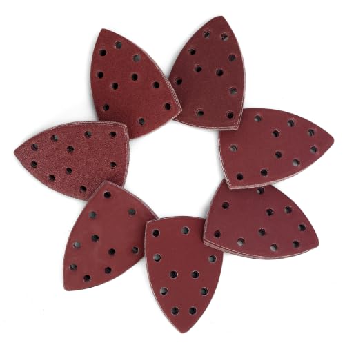 11‑Hole Mouse Detail Sander Sandpaper, 70‑Pack Triangular Sander Pads