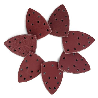 11‑Hole Mouse Detail Sander Sandpaper, 70‑Pack Triangular Sander Pads