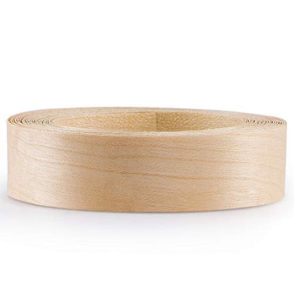 Skelang Birch Wood Veneer 1-1/2” x 26’, Wood Edge Tape with Adhesive, Flexible Wood Edgebanding Strip for Shelving, Cabinetry, Furniture - size: 1-1/2” x 26’