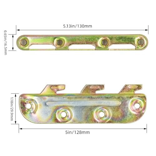 Surface Mounted Bed Rail Brackets 4 Set Bed Frame Hardware