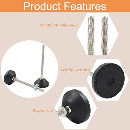 Waziaqoc Adjustable Leveling Feet, M8 Thread, 5 Inch Overall Height