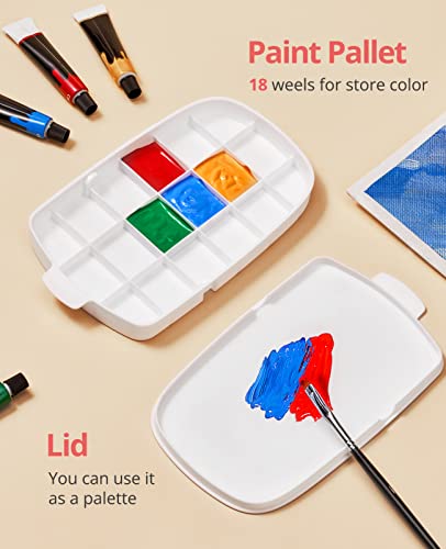 GAMENOTE Paint Brush Cleaner, Paint Brush Holder and Palette, Blue - color: Blue