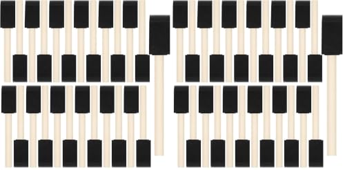 40 Pcs Foam Brush,1” Foam Paint Brushes, Wood Handle Sponge Paint Brush, Brushes for Painting for Staining, Varnishes, and DIY Craft Projects (Pack of 2) - size: 40PCS (Pack of 2)