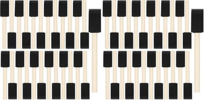 40 Pcs Foam Brush,1” Foam Paint Brushes, Wood Handle Sponge Paint Brush, Brushes for Painting for Staining, Varnishes, and DIY Craft Projects (Pack of 2) - size: 40PCS (Pack of 2)