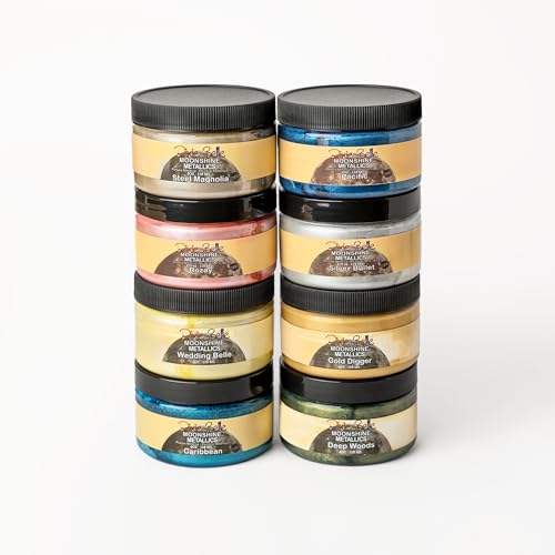 Dixie Belle Paint Company Moonshine Metallics - Caribbean (4oz) - color: Caribbean, style: 4 Fl Oz (Pack of 1)