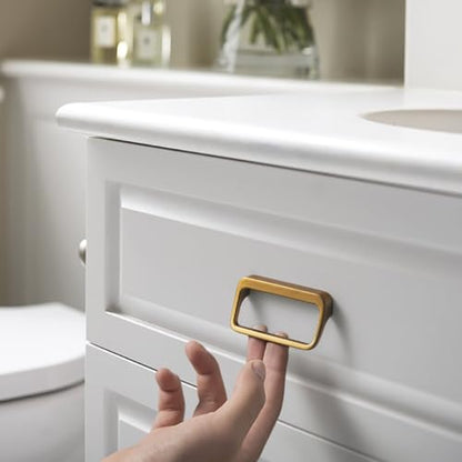 Goo-Ki Champagne Copper Cabinet Pulls with Hole Center 2.55''(64MM),Modern Zinc Alloy Drawer Pulls for Drawer,Wardrobe,Cupboard,6 Pack - color: Champagne Copper, size: 2.5'' HOLE CENTERS