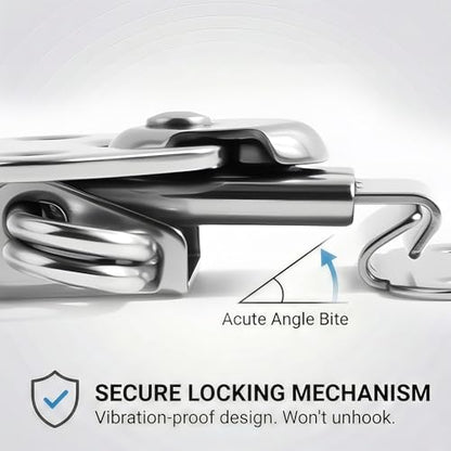 2 Pcs Spring Butterfly Twist Latch, Silver, 304 SS, 1.57" X 1.86" - size: Stainless Steel with Spring