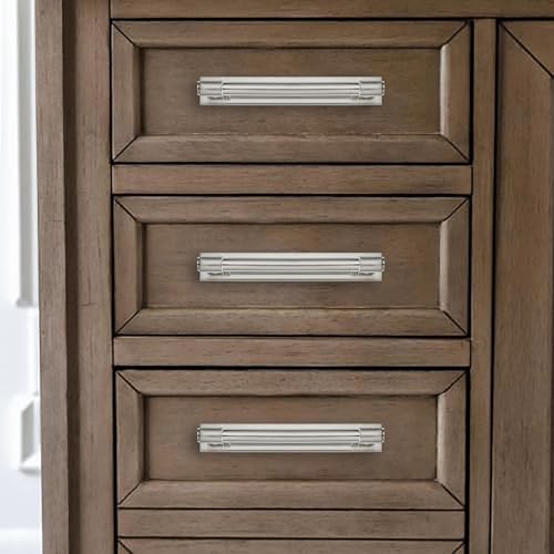 khtumeware 5 Pack 3-3/4 Inch(96 mm) Center to Center Brushed Satin Nickel Cabinet Pull Backplate with Base Plate Zinc Solid Kitchen Cabinet Handles Drawer Pulls Cabinet Hardware - color: Brushed Nickel, size: 3-3/4"(96mm) Hole Center