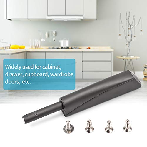 MLKING Magnetic Push Open Latches for Cabinets & Drawers - 4 Pack Dark Grey Recessed Cabinet Doors Touch Release Latches - color: dark grey 4 pack