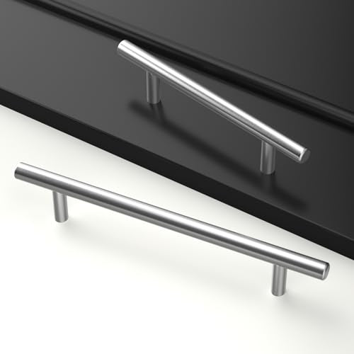 homdiy 20 Pack Cabinet Pulls Modern Drawer Pulls - HD201SN Kitchen Cabinet Handles Cupboard Handles Brushed Nickel Cabinet Hardware Stainless Steel Drawer Handls, 5in Hole Centers - color: Brushed Nickel, size: 5in hole centers
