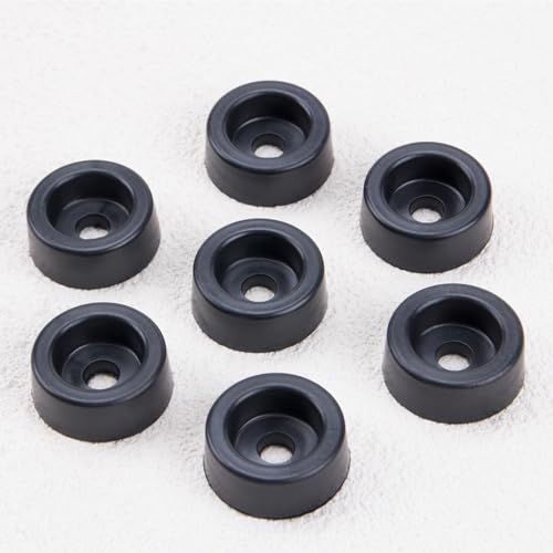KOOBOOK 20Pcs Round PE Recliner Feet Replacement Ultimate Furniture Feet Pads for Floor Protection for Cabinets Chairs and Sofas Glide Foot Legs Black 31x12mm