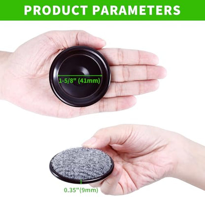 1 5/8" Round Carpet Bottom Furniture Caster Cups Furniture Coasters 24 Pack - size: 1-5/8 Inch, 24 Pack