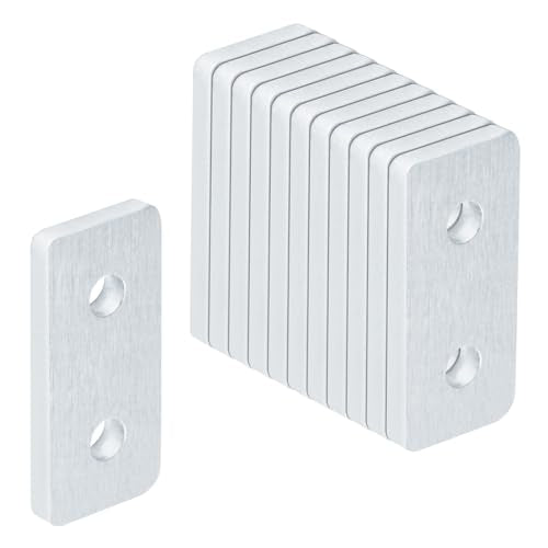 12 Pcs 2020 Flat Joining Plates, Aluminum Mending Plate, 40mm x 18mm - size: 40mm x 18mm