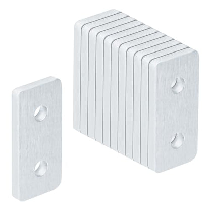 12 Pcs 2020 Flat Joining Plates, Aluminum Mending Plate, 40mm x 18mm - size: 40mm x 18mm