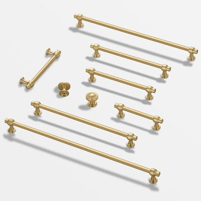 Lardmon 10 Pack 5 Inch(128mm) Hole Center Brushed Champagne Bronze Modern Cabinet Pulls Kitchen Cabinet Handles Kitchen Cabinet Hardware Timeless Drawer Vanity Pulls, Champagne(5x10) - color: Champagne Bronze, size: 5 Inch Hole Center, style: 10 Pack