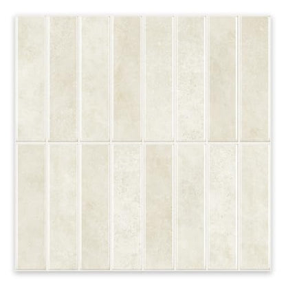 10 Sheets Thicker Design Peel and Stick Backsplash, Self Adhesive Wall Tiles, Stick on Backsplash for Kitchen and Bathroom, 11.8"x11.8",Beige - color: Beige