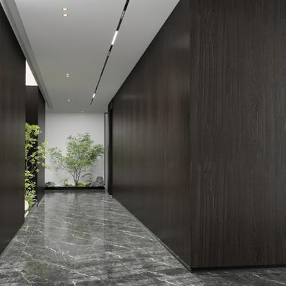 Wood Grain Peel and Stick Wallpaper, Dark Brown, 17.7" X 78" - color: Dark Brown, size: 17.7" x 78"