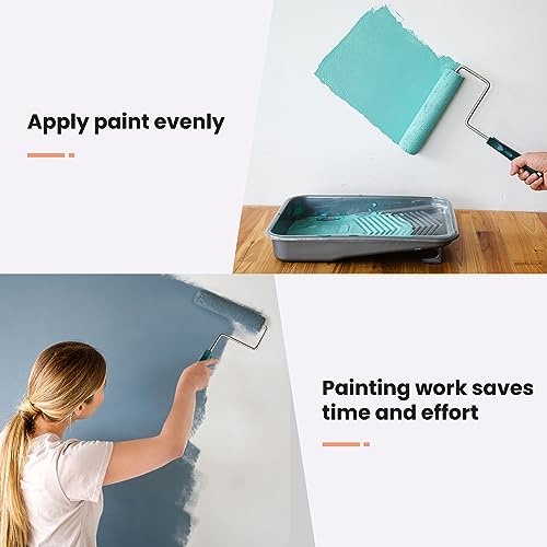 Mister Rui 9 Inch Paint Roller Kit with Microfiber Covers & Extension Pole - size: 11 Pack 9 Inch Paint Roller Kit & Extension Pole