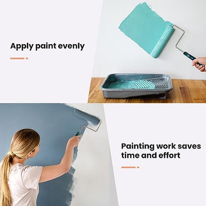 Mister Rui 9 Inch Paint Roller Kit with Microfiber Covers & Extension Pole - size: 11 Pack 9 Inch Paint Roller Kit & Extension Pole