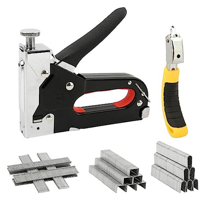 Upholstery Staple Gun Heavy Duty, 3 in 1 Staple Gun Kit with 1200 Staples