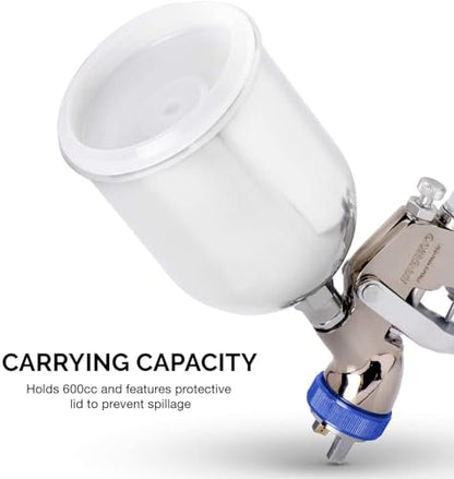 NEIKO 31213A Air Spray Paint Gun, HVLP with Gravity Feed, 1.3 MM Nozzle, 600 CC Capacity, Spray Gun Paint Sprayer for Walls, Automotive, Home Improvement - style: 1.3mm nozzle
