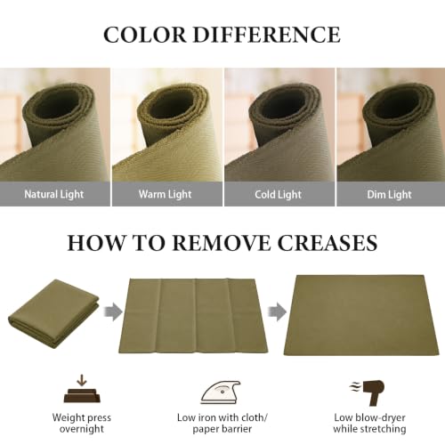 Waterproof Canvas Fabric by The Yard 1200D Upholstery Fabric 58x72in Khaki - color: Khaki, size: Pre Cut 2 Yard