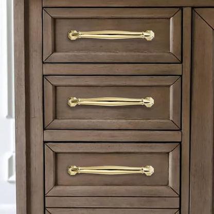 khtumeware 10 Pack 3-1/2 Inch(89mm) Polished Brass Cabinet Pulls Polished Gold Cabinet Handle Heavy Duty Solid Cabinet Hardware for Cupboard Drawer Pulls Dresser Handle - color: Polished Brass, size: 3-1/2 inch Hole Center