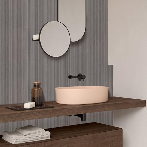 Grasscloth Peel and Stick Wallpaper, 15.7"x118" Dark Brown Textured Self-Adhesive Waterproof Vinyl Fabric Contact Paper, Wall Paper for Kitchen, Shelf Linen, Bathroom, Bedroom - color: Dark Brown, size: 15.7" x 118"
