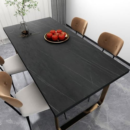 Decotalk 15.7x200 Inch Matte Black Countertop Contact Paper Marble - size: 15.7" x 200"