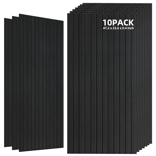 TO-TH Acoustic Panels 10 Pack Decorative Noise Cancelling Wall Panel, smoky - color: Premium Smoky, size: 10 pcs - 47.2'' * 23.6''