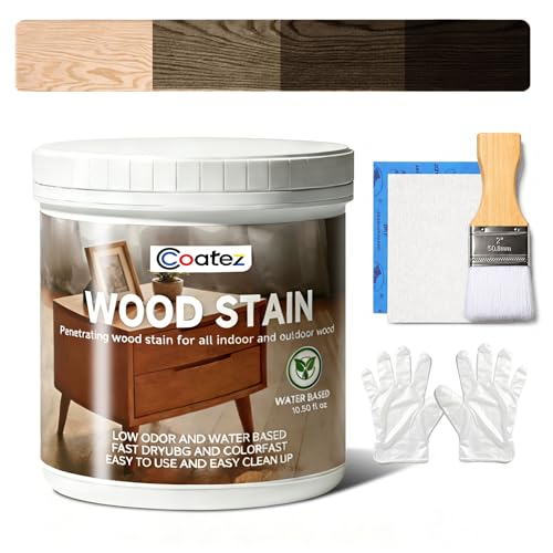 Water Based Wood Stain and Sealer in One, 10.50 Oz - color: Black/Walnut