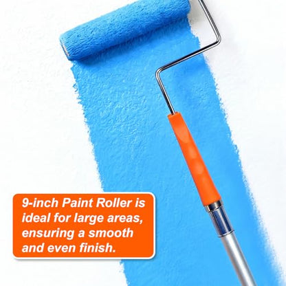 King Origin 10 PCS Paint Roller Kit, Extension Pole (4 ft) - color: 9" Rollers, 10-Pack