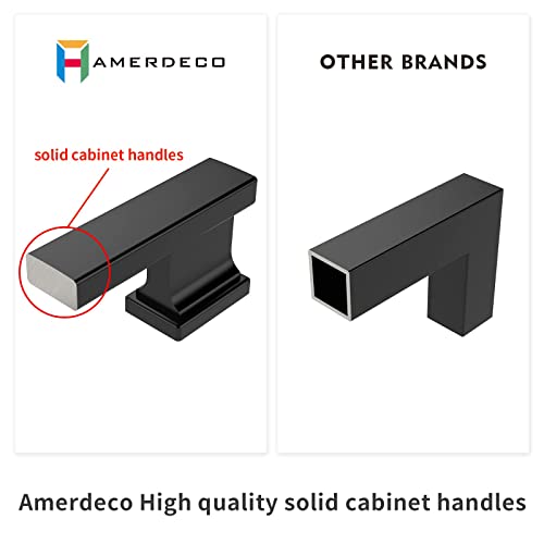 Amerdeco 10 Pack Brushed Black Nickel Knobs 1.46" - color: Brushed Black Nickel, size: 1.46"/37MM