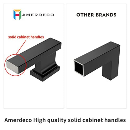 Amerdeco 10 Pack Brushed Black Nickel Knobs 1.46" - color: Brushed Black Nickel, size: 1.46"/37MM