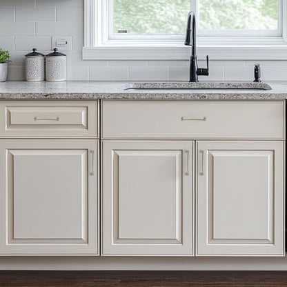 Ravinte Brushed Nickel Cabinet Handles Solid Handles,3-1/2 Inch,10 Pack - color: Brushed Nickel, size: 3-1/2 Inches Hole Center