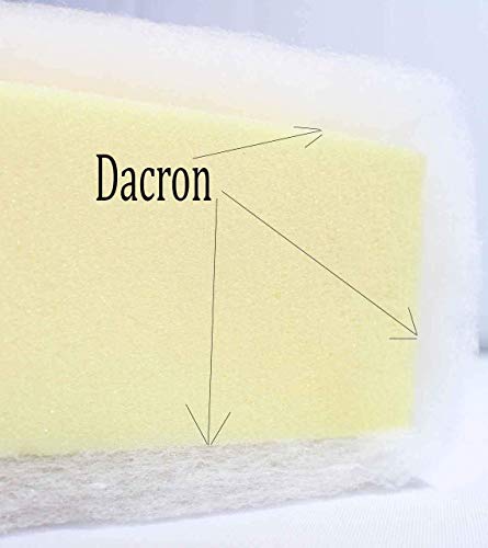 AK TRADING CO. 24" W x 24" L Upholstery Foam Cushion High Density (Chair Cushion Square Foam for Dinning Chairs, Wheelchair Seat Cushion Replacement) with Batting/Dacron Wrap. - size: 1" H x 24" W x 24" L