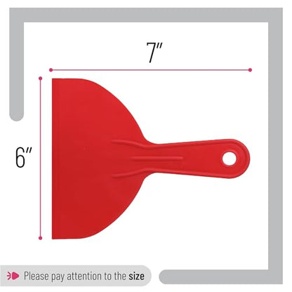 Bates- Plastic Putty Knife Set, 6 Inch, 10 Pack, Red, Flexible Paint Scraper Tool for Spackling, Spackle Tool, Plastic Putty Knife Scraper, Solvent Resistant - color: Red, size: 6 Inch, 10 Pack