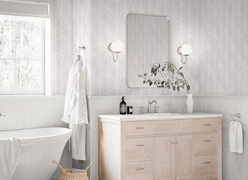 Safiyya Peel and Stick Wallpaper Boho Contact Paper Pink Geometric Modern Wall Paper Self Adhesive Removable Wallpaper for Bedroom Vinyl Rolls 17.3"x78.7" - color: Pink and White, size: 17.3" x 78.7"