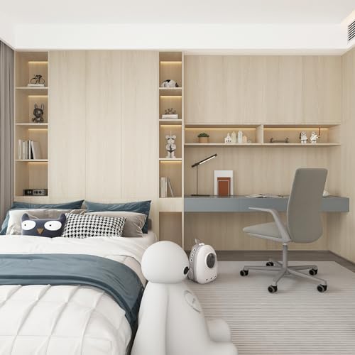 Wide 48"x354" Light Wood Contact Paper Beige Cherry Wood Textured Wallpaper - size: 48" x 354.3"