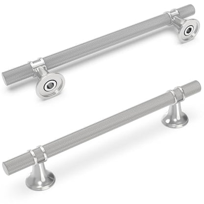10 Pack 6-1/4 Inch Cabinet Pulls knurled Brushed Satin Nickel Kitchen Cabinet Handles Aluminum and Zinc Alloy Drawer Pulls Solid Cabinet Hardware - color: Brushed Satin Nickel Knurled, size: 6-1/4'' Hole Center(160mm)